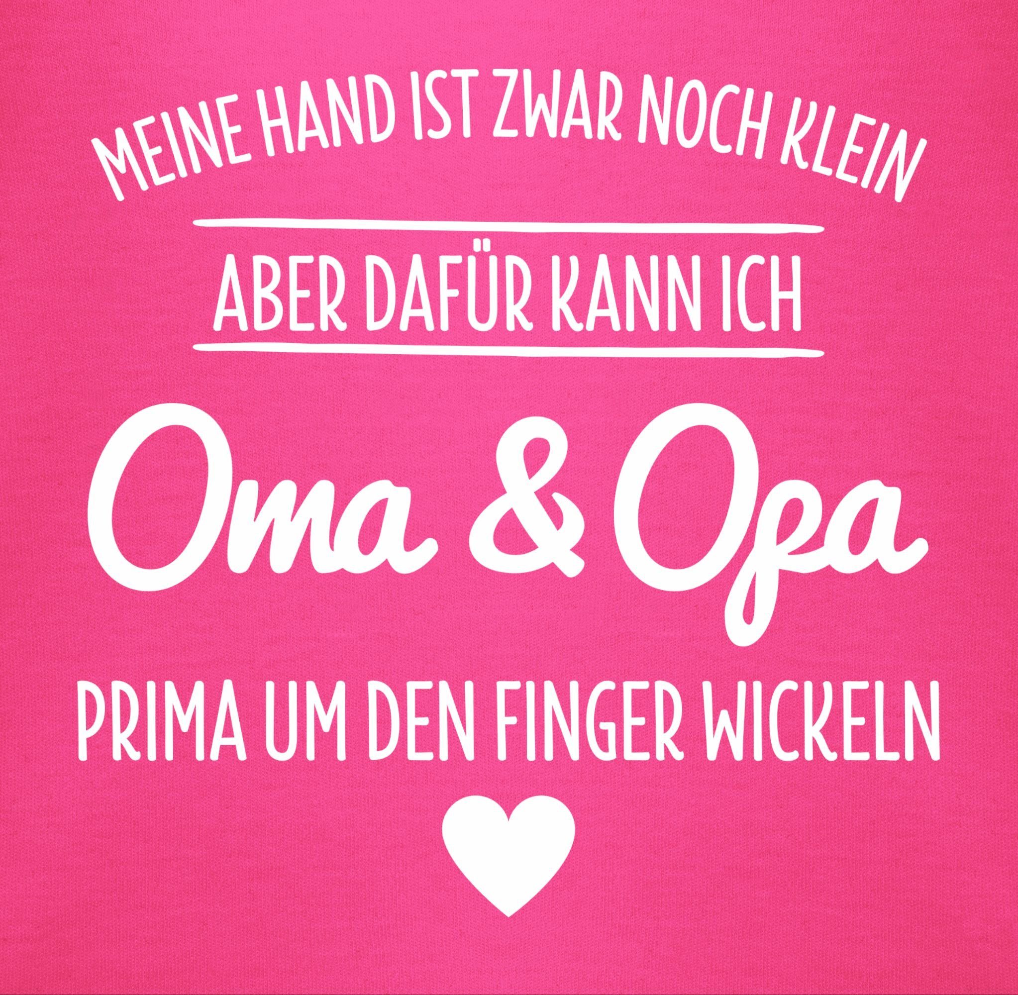 Shirtracer Shirtbody Oma und Opa um den Finger wickeln Großeltern Sprüche Baby