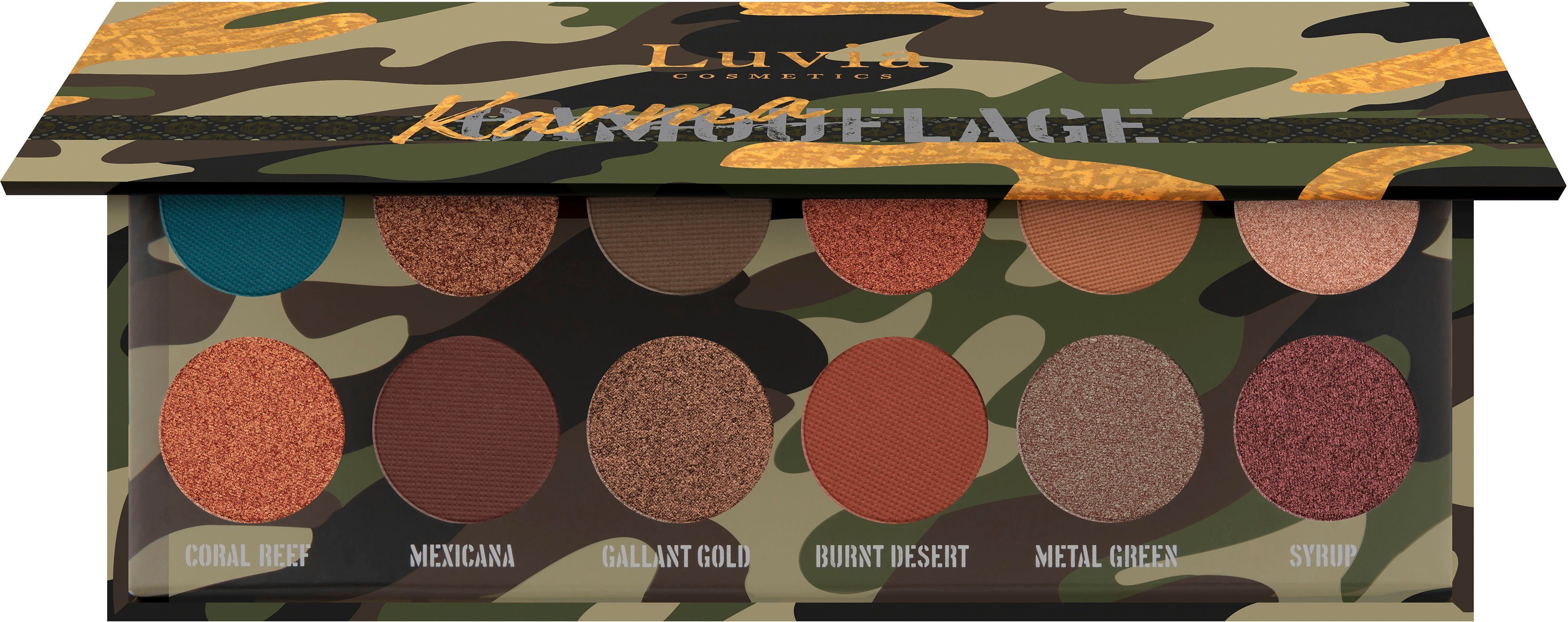 Jetzt im Angebot Luvia Cosmetics Lidschatten-Palette Karmaflage grün