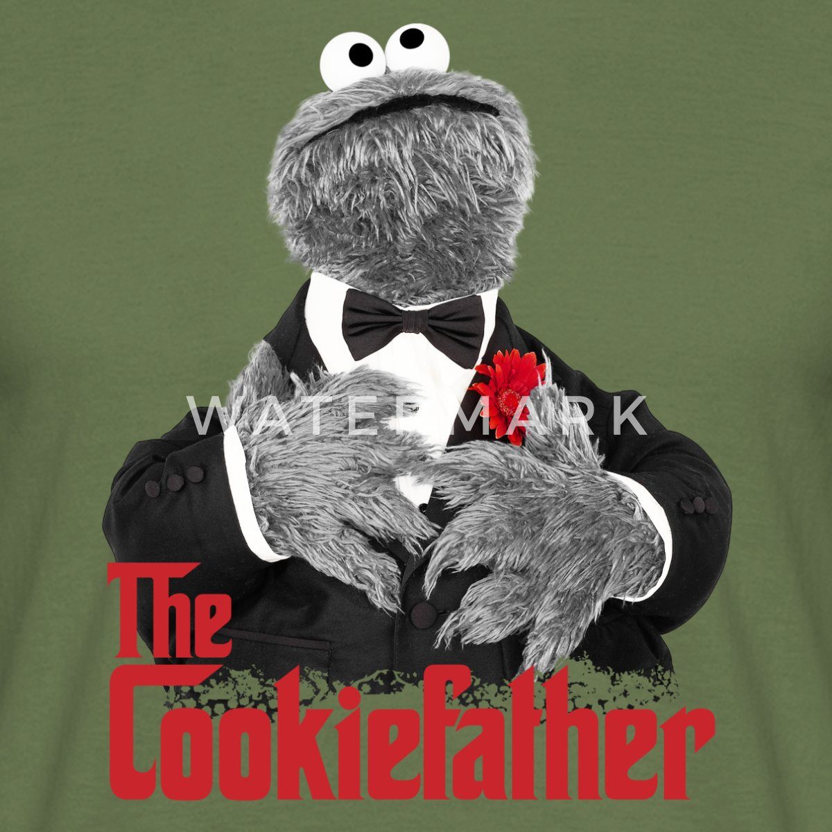 Spreadshirt T-Shirt Sesamstraße Krümelmonster The Cookiefather günstig online kaufen