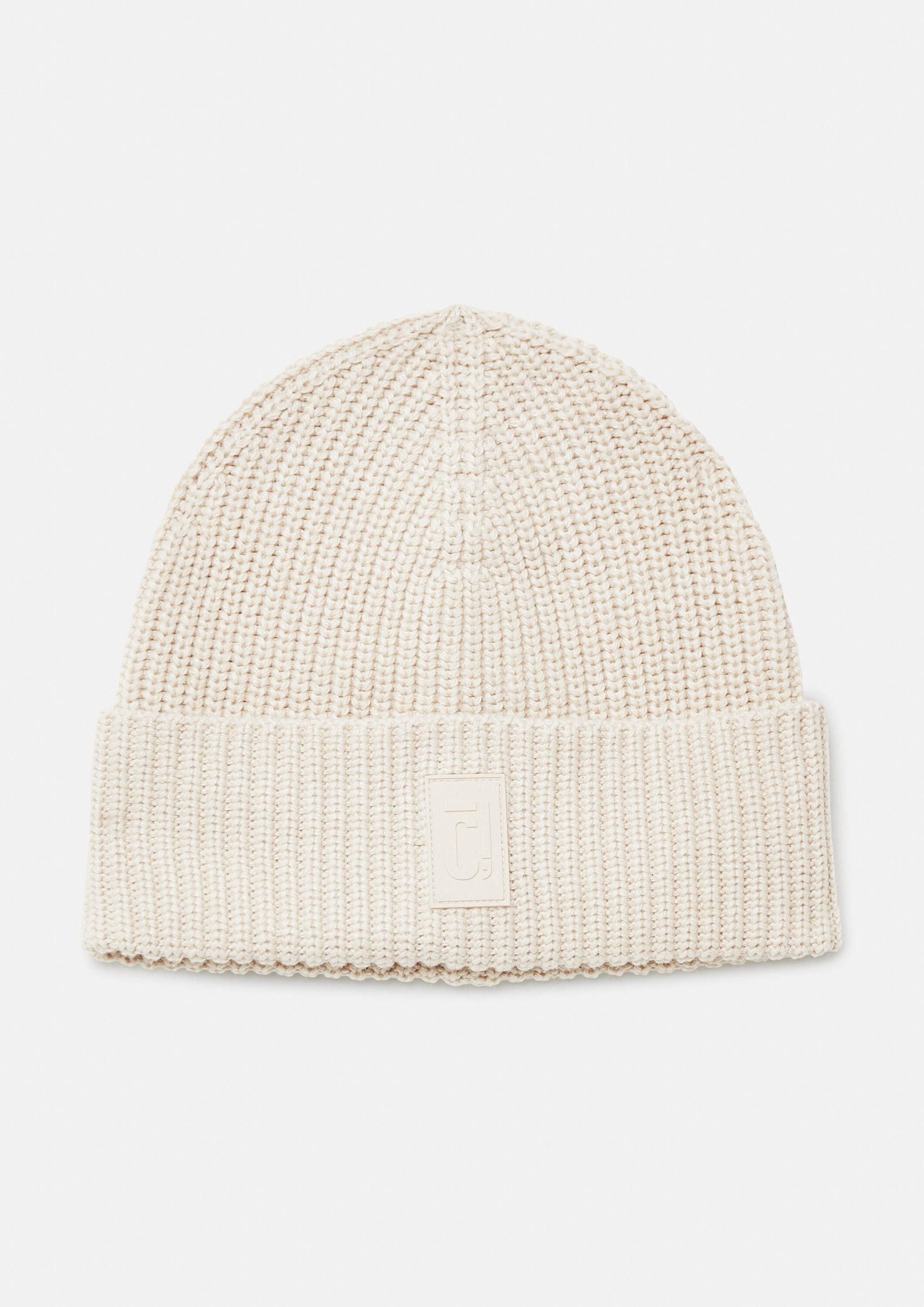 comma Strickmütze Mütze Weiche Strickmütze aus Baumwollmix günstig online kaufen
