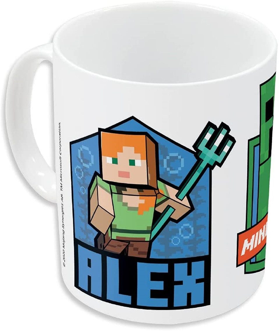 Minecraft Tasse Tasse - Minecraft - Alex Steve Creeper (NEU & OVP)