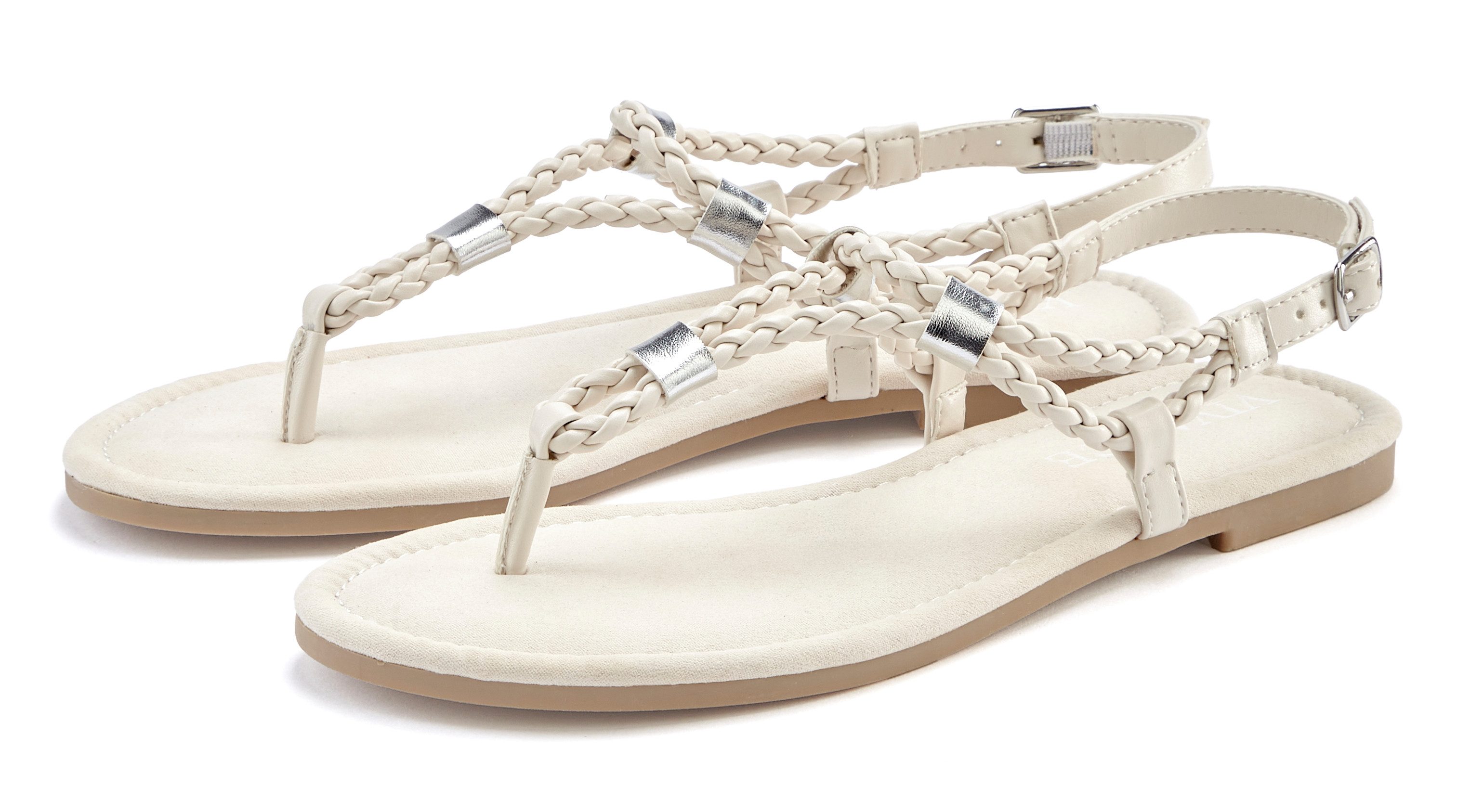 Vivance Sommerschuh Sandale Zehentrenner, Sommerschuh, Sandalette mit raffi günstig online kaufen