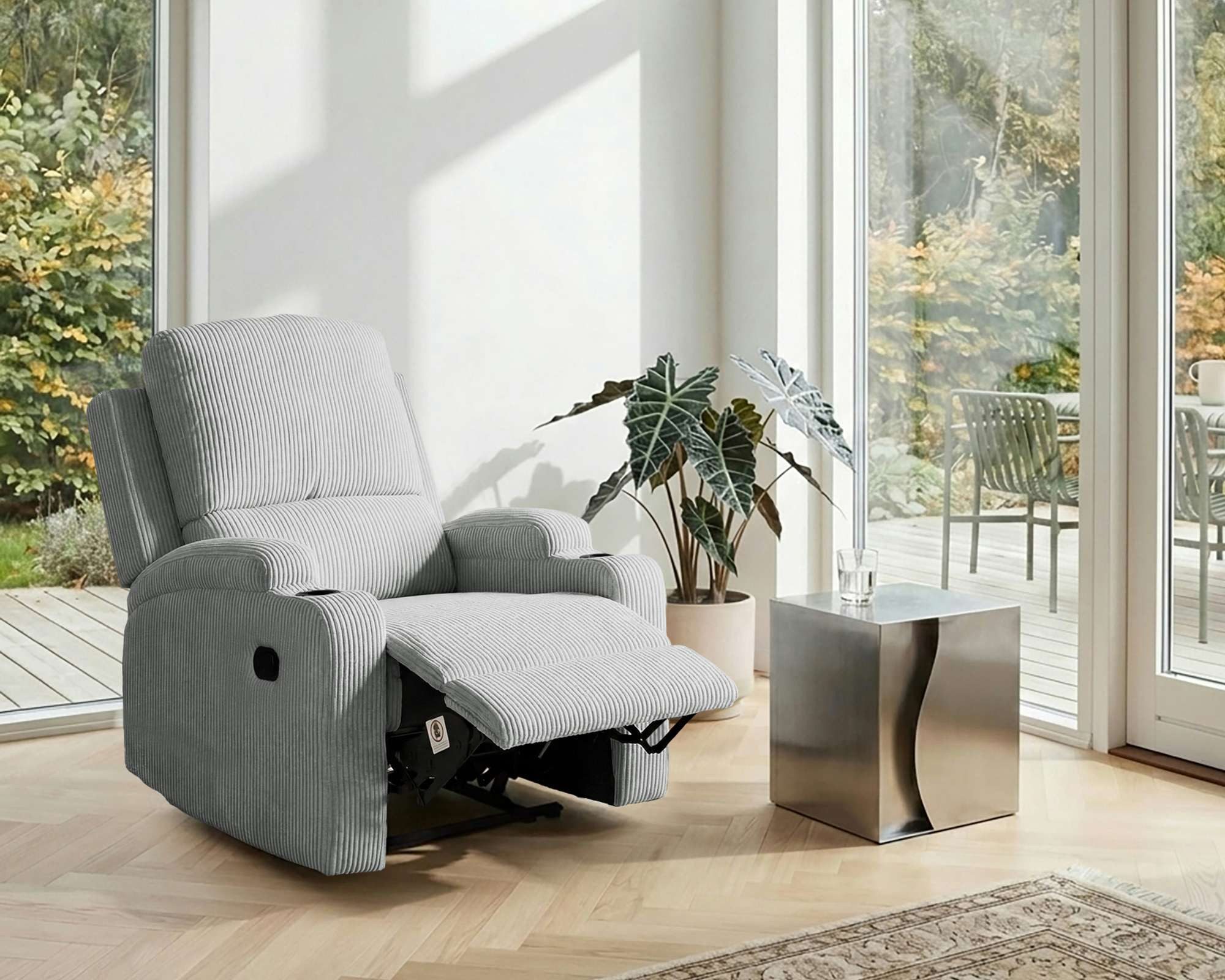 OTTO home Relaxsessel NAPORI Cord, Kinosessel, Multimedia-Sessel, TV-Sessel mit manueller u elektrischer Relaxfunktion u. Getränkehalter
