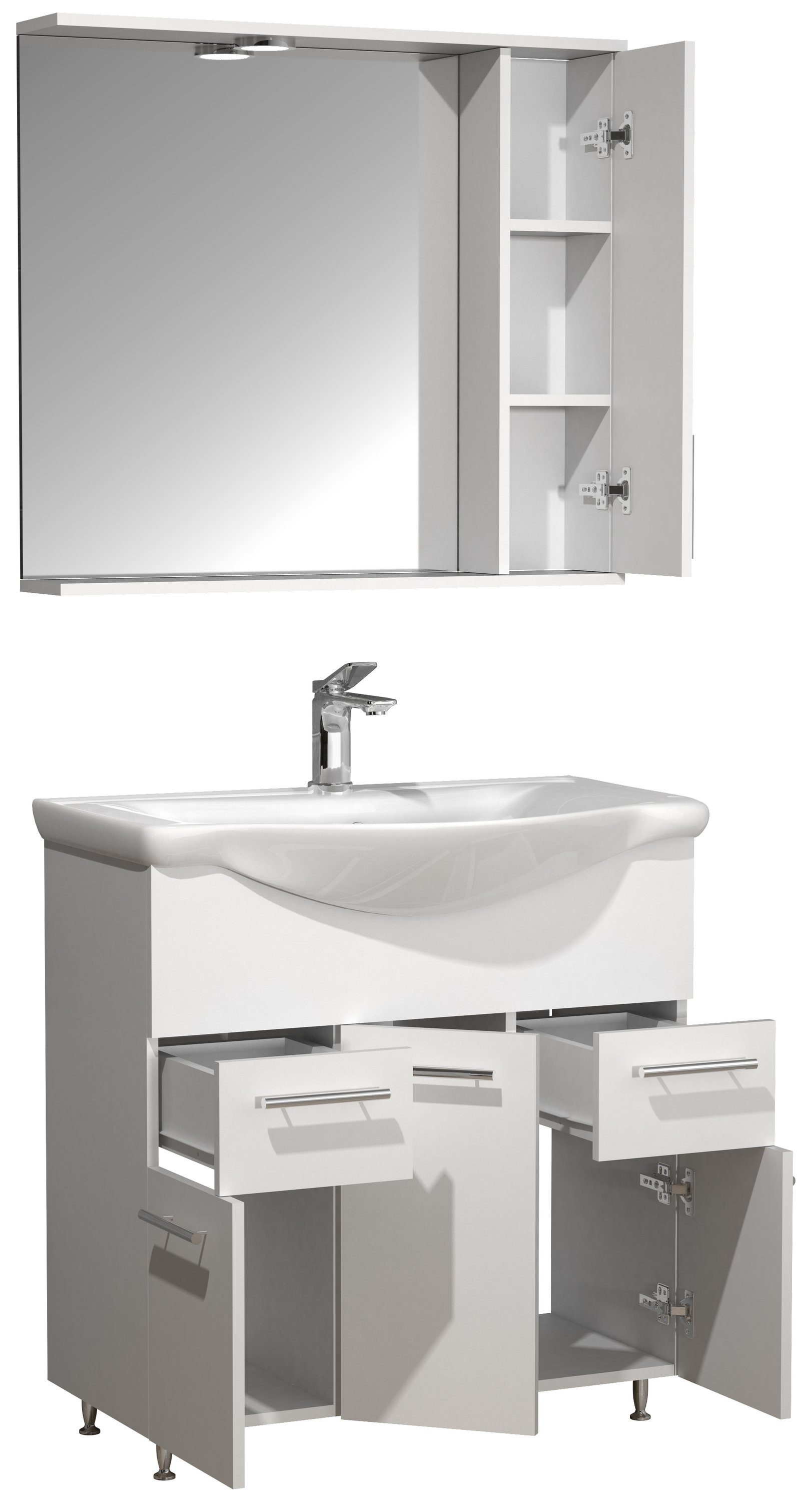 VCM Waschtisch 3-tlg. Waschplatz Waschtisch Schubladen günstig online kaufen