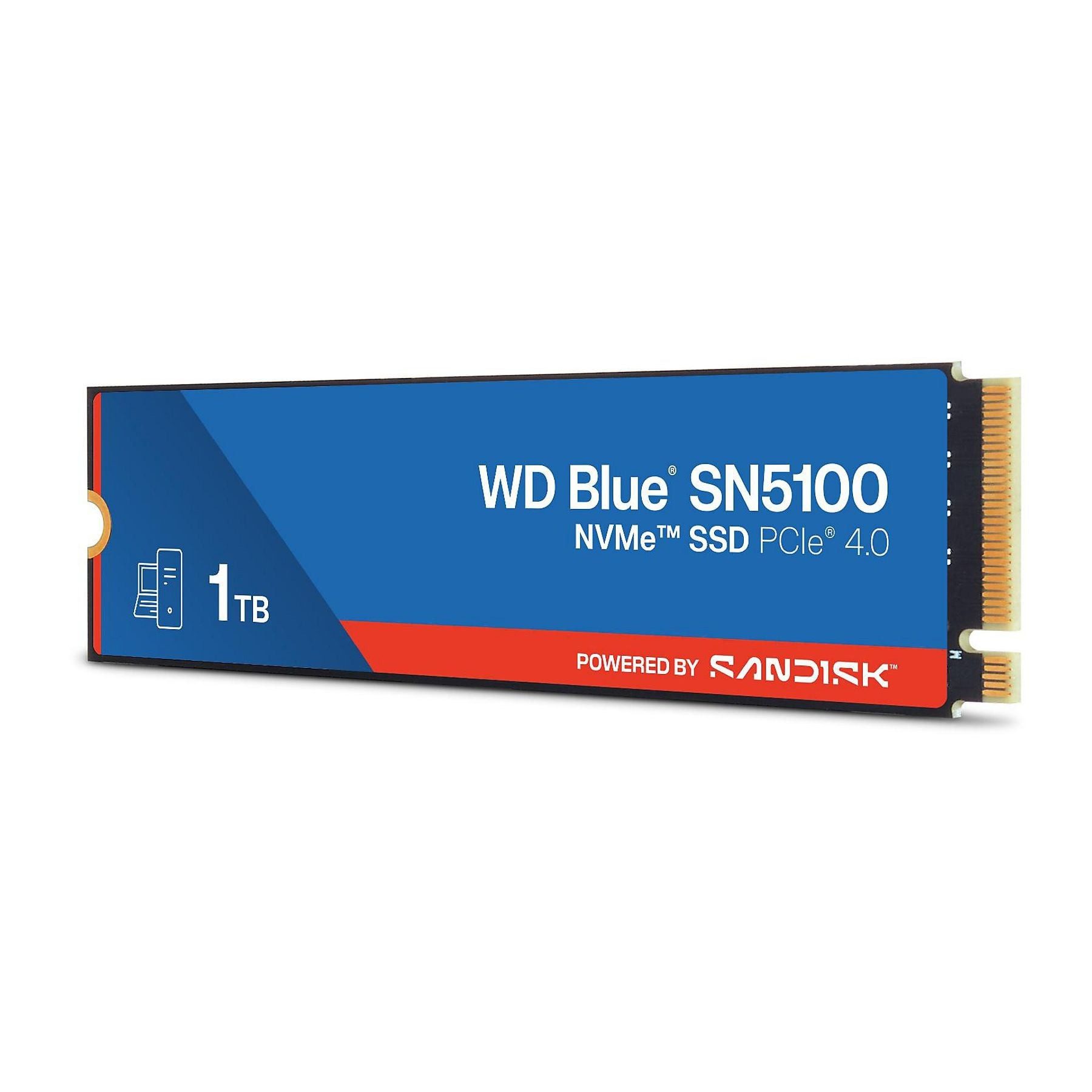 Western Digital SN5100 1TB NVMe SSD Gaming Gen4 M.2 2280 1000GB interne SSD (1 TB) M.2" 7100 MB/S Lesegeschwindigkeit, 6700 MB/S Schreibgeschwindigkeit, PCIe 4.0, SANDISK nCache 4.0, 3D CBA NAND