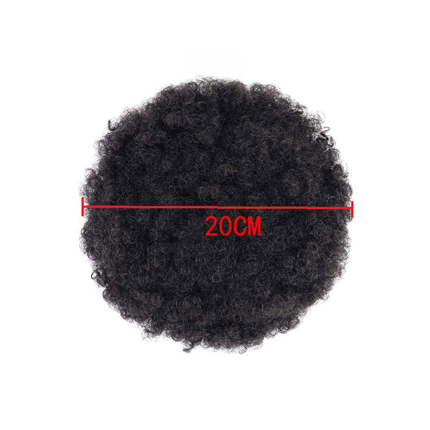 Refttenw Kunsthaarperücke Puff Hair Bun Kurzes Lockige Haar mit Kordelzug, Synthetische Chignon Haar Bun mit Clips