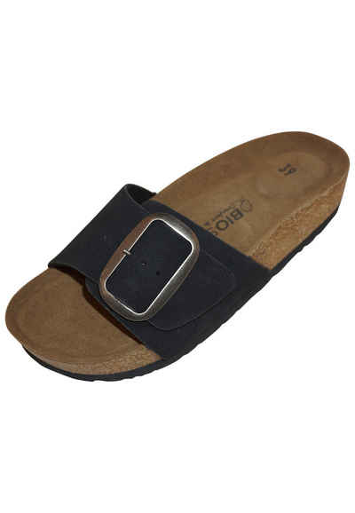 Biosoft Comfort & Easy Walk Biosoft Flache Sandalen Damen Sommer Leder Optik Größe 37 - 43 Hurdy Sandale