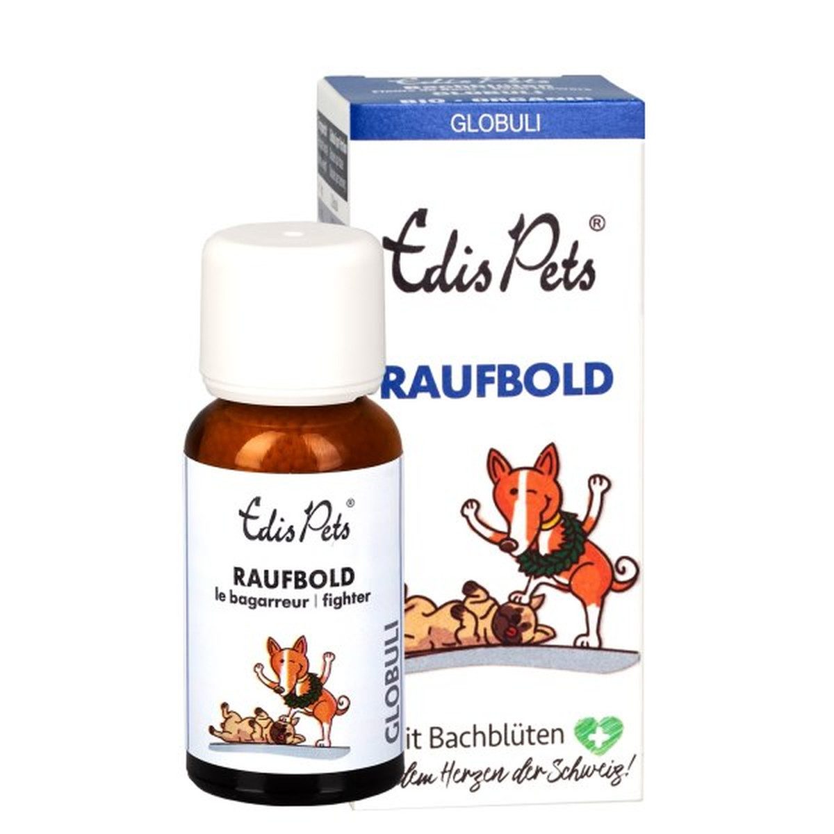 Edis Pets® Raufbold Bio Bachblüten für Hunde Globuli