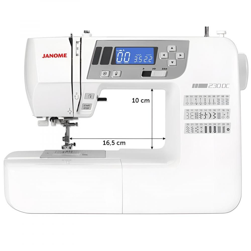 Janome Nähmaschine - 230 DC, 30 Programme, verstellbarer Füßchendruck