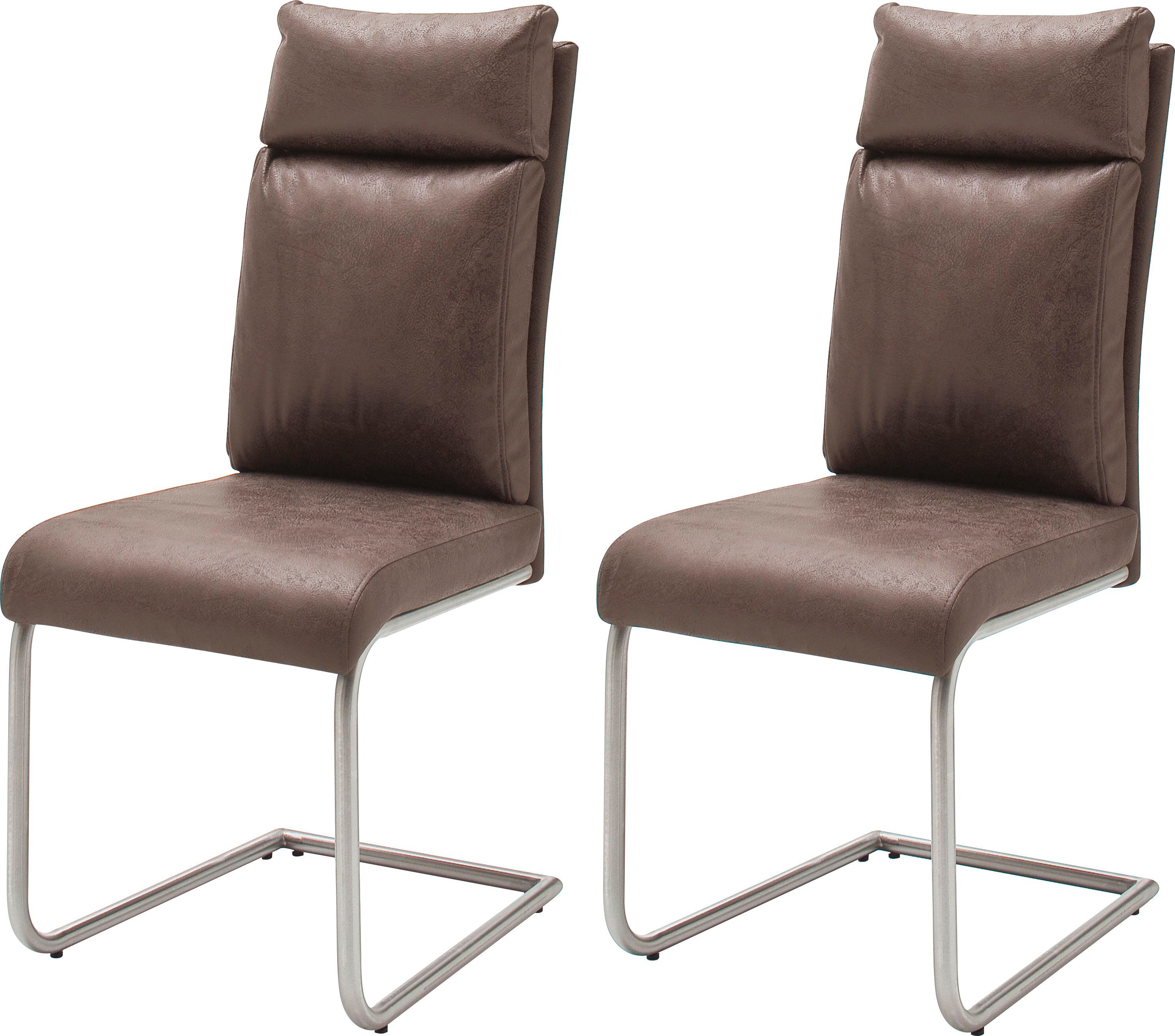 MCA furniture Freischwinger PIA (Set, 2 St), Stuhl belastbar bis 120 kg, Kissenoptik | Stühle