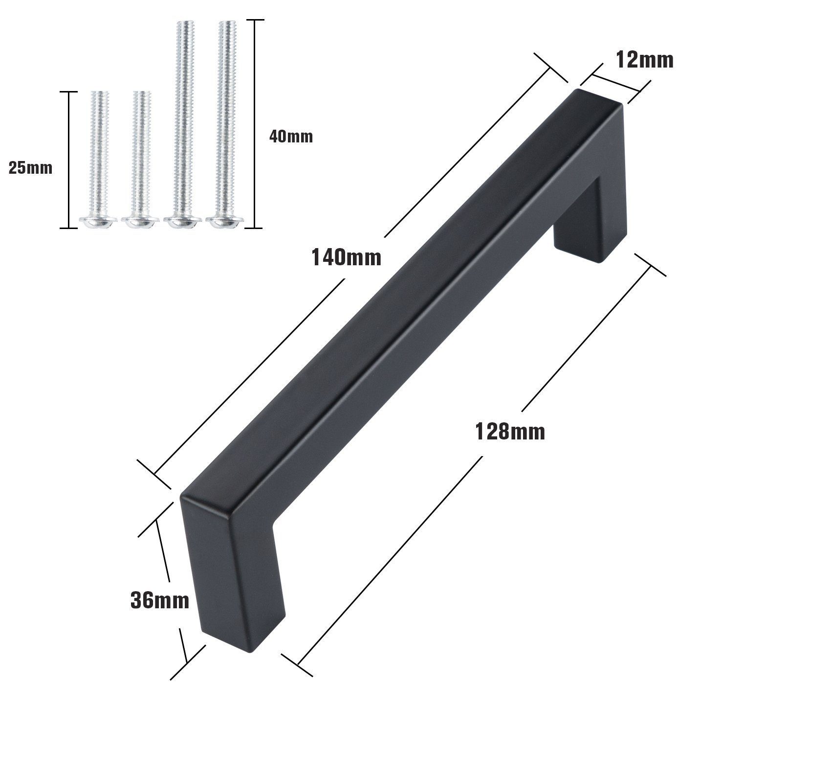 ElitVita Möbelgriff Edelstahl Schrankgriff Küchengriffe, mit 25 und 40mm Sc günstig online kaufen