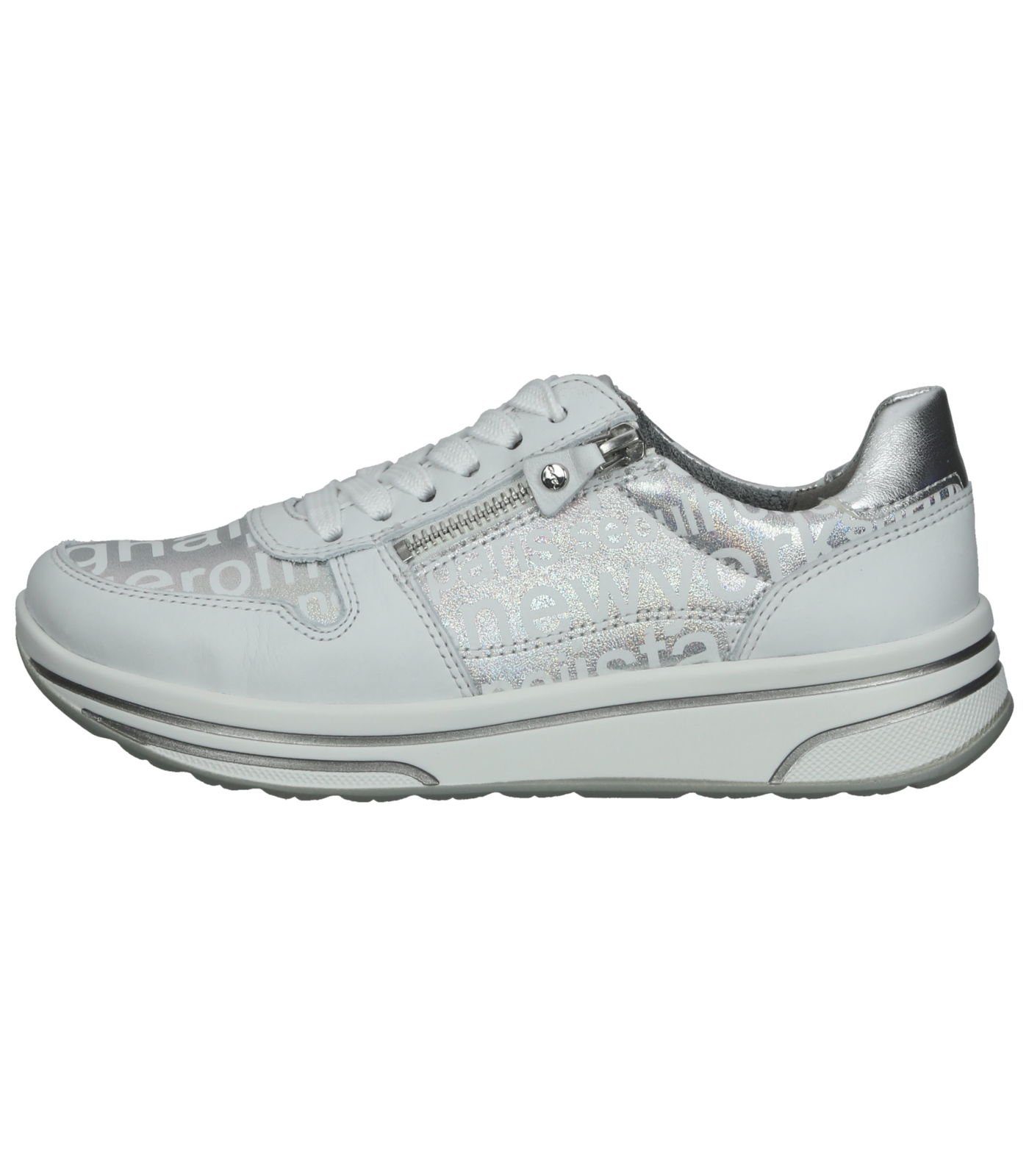 Grau Silber Sneaker Ara Sneaker Leder