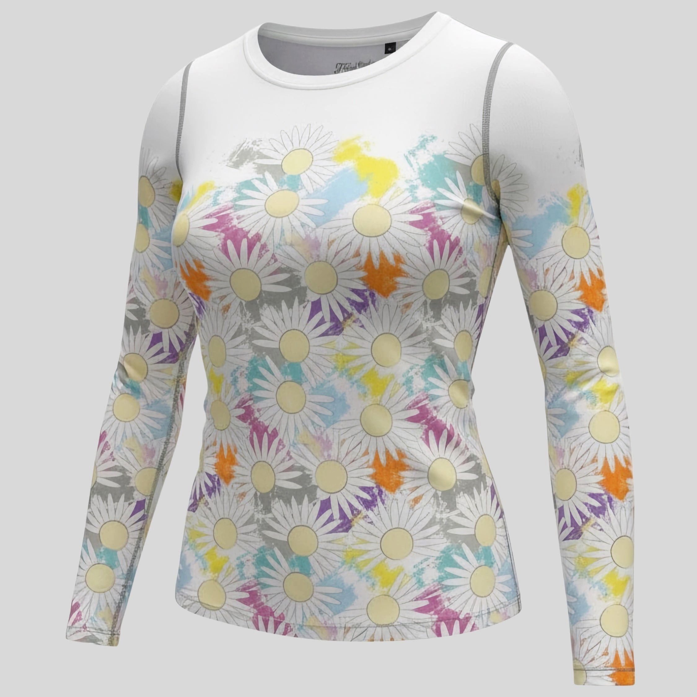Freisein Project Funktionsshirt SommerTag Superleichtes Damen-Longsleeve mit farbigem Blütendruck
