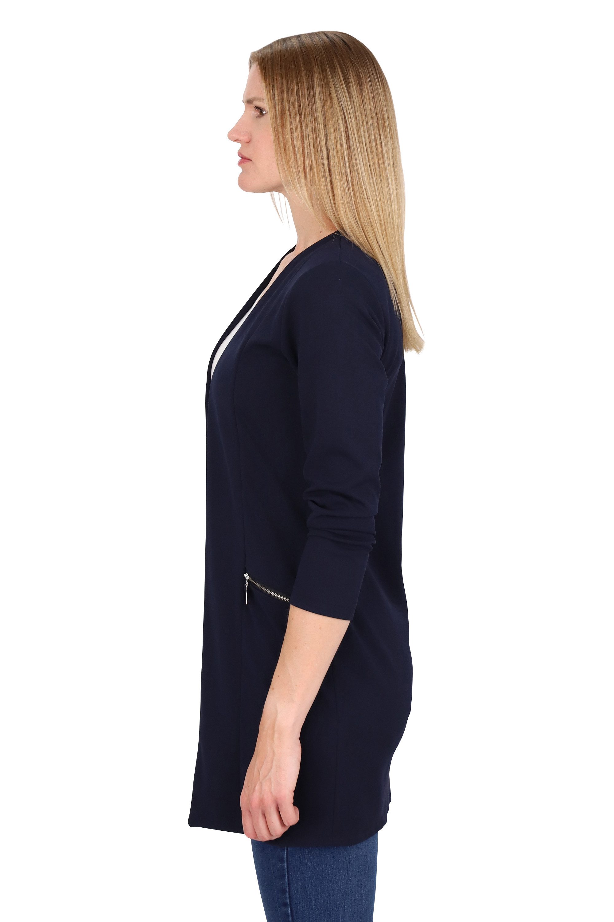 malito more than fashion Jackenblazer Long Blazer 6041 offener Long Blazer