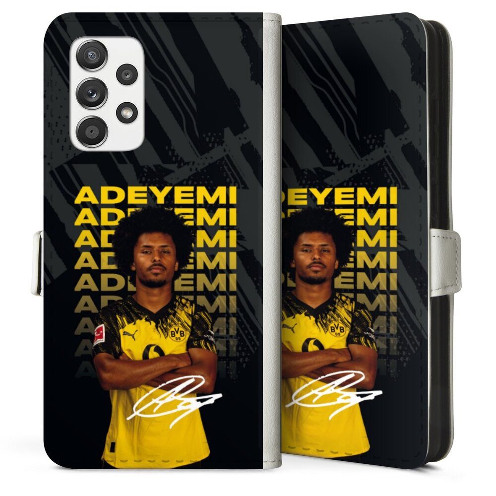 DeinDesign Handyhülle Borussia Dortmund Karim Adeyemi BVB Karim Adeyemi 25/26, Samsung Galaxy A52s 5G Hülle Handy Flip Case Wallet Cover