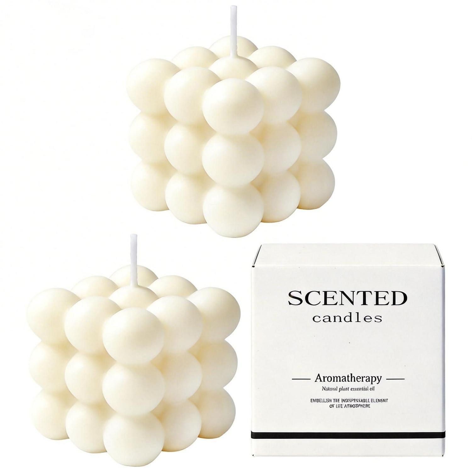 LuxusKollektion Duftkerze Bubble Kerze 2er Set Duftkerze Sojawachs