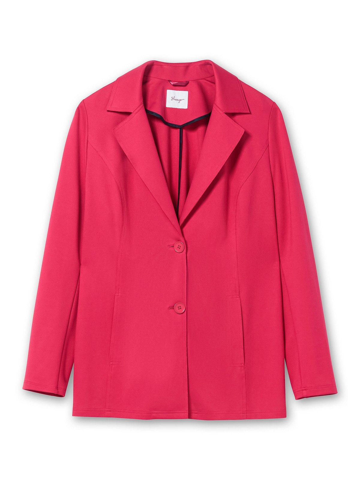 Sheego Sweatblazer Große Größen aus Milano-Ripp, mit Reverskragen