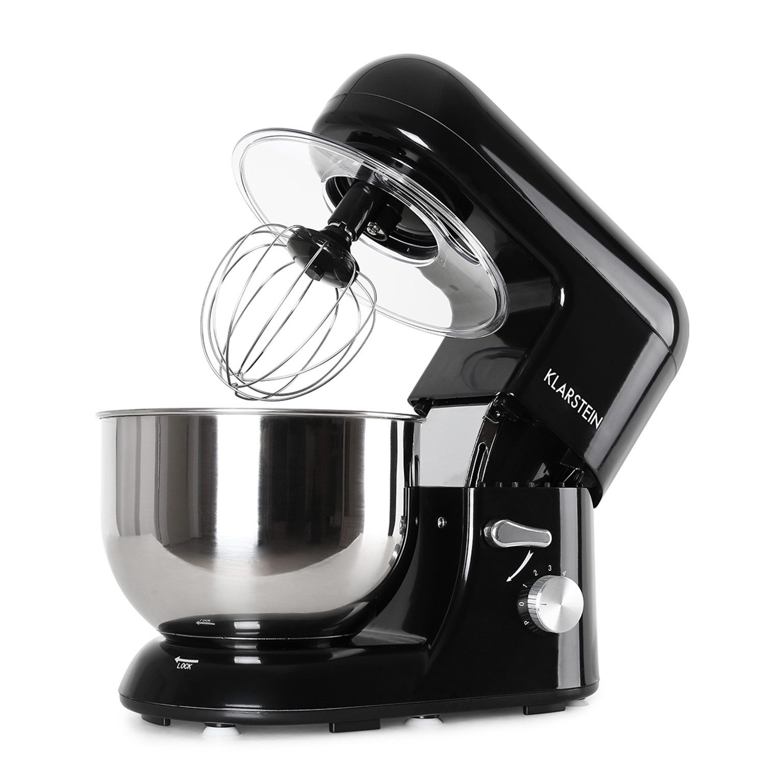 Klarstein Küchenmaschine, 1800 W, 5.2 l Schüssel, Knetmaschine Teigmaschine Teigknetmaschine Rührmaschine Standmixer