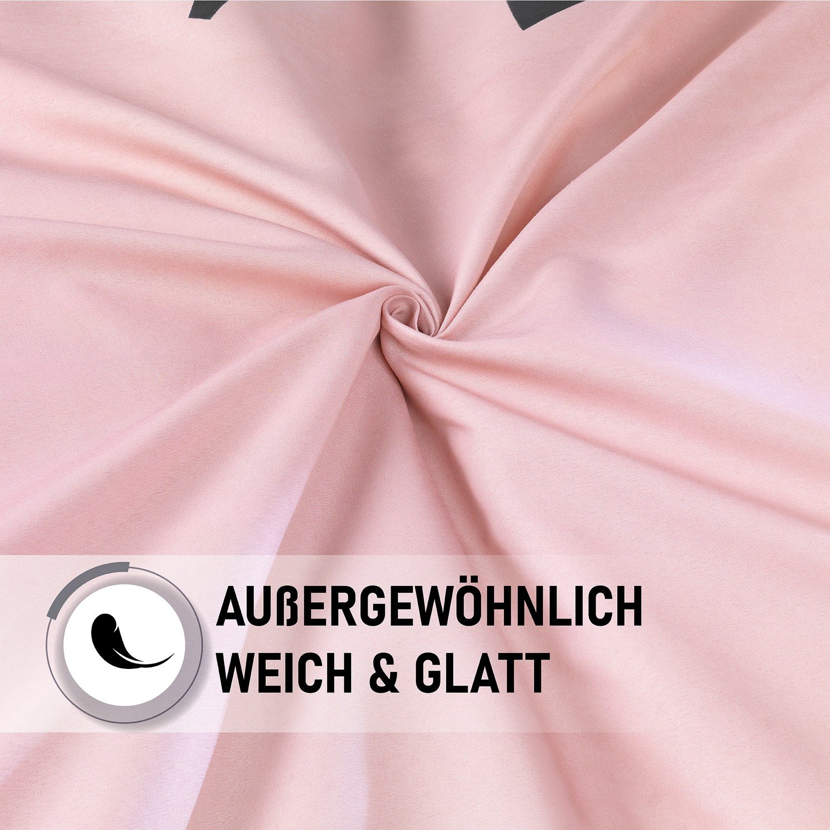 Kuscheli Partnerbettwäsche 2x 135x200 + 2x 80x80 cm atmungsaktiver Bettbezug, Partner Bettwäsche, Mikrofaser, 4 teilig, Für Allergiker geeignet, pflegeleicht, a – Bild 4 von 5