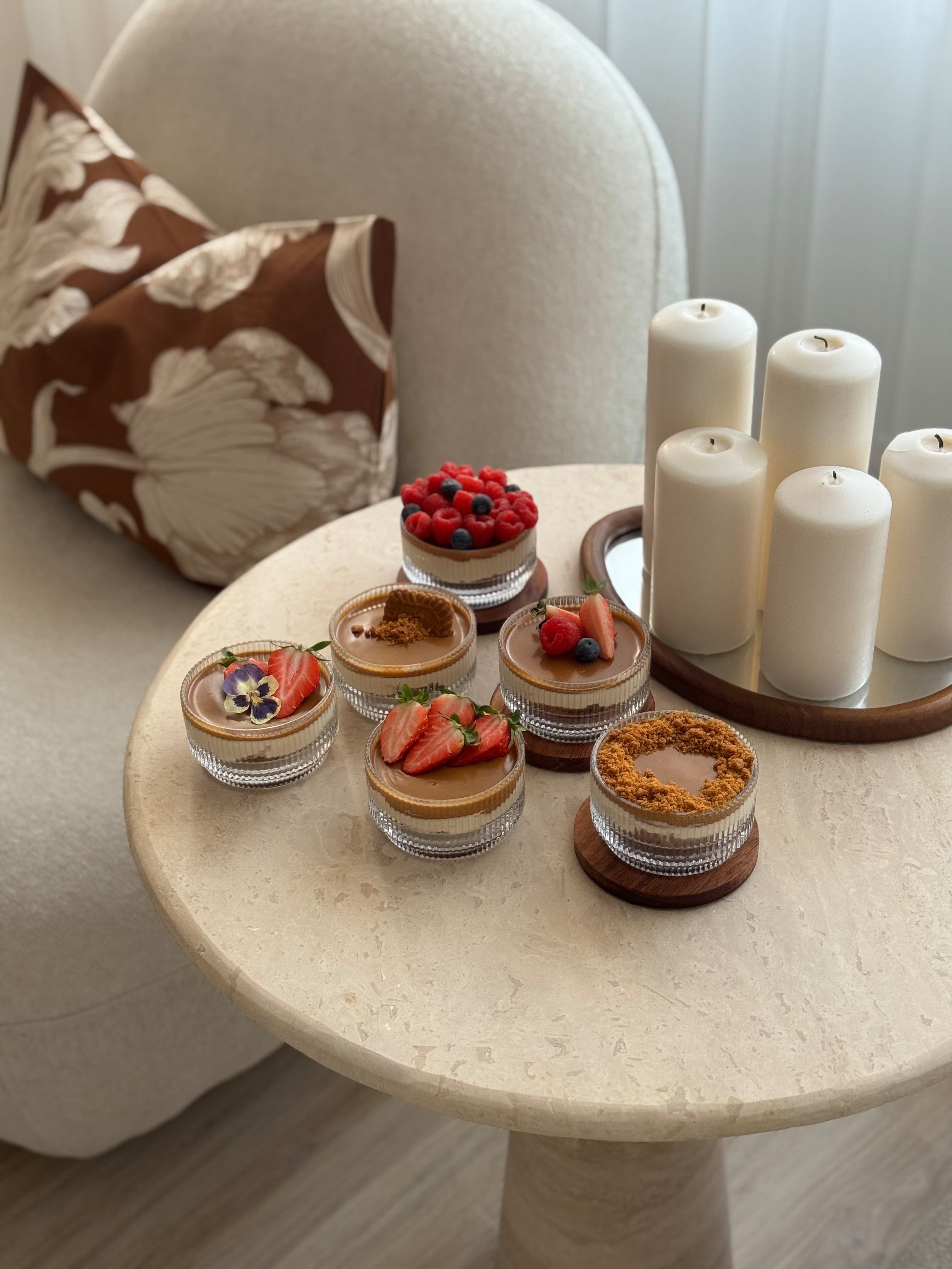 EKA Dessertschale Riffle Bowl 6er Set, Glas, (6-tlg)