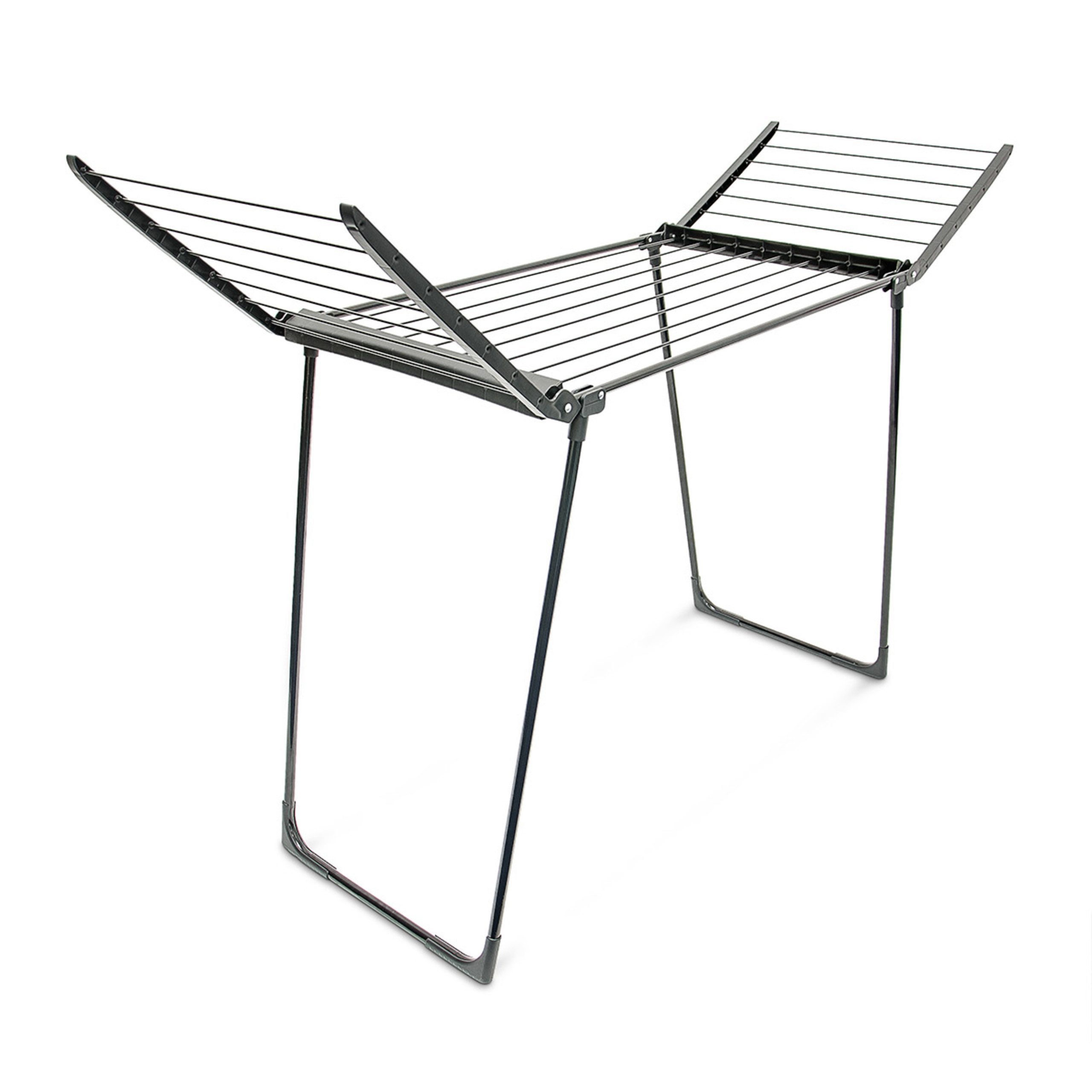 relaxdays Wäscheständer Standtrockner klappbar schwarz