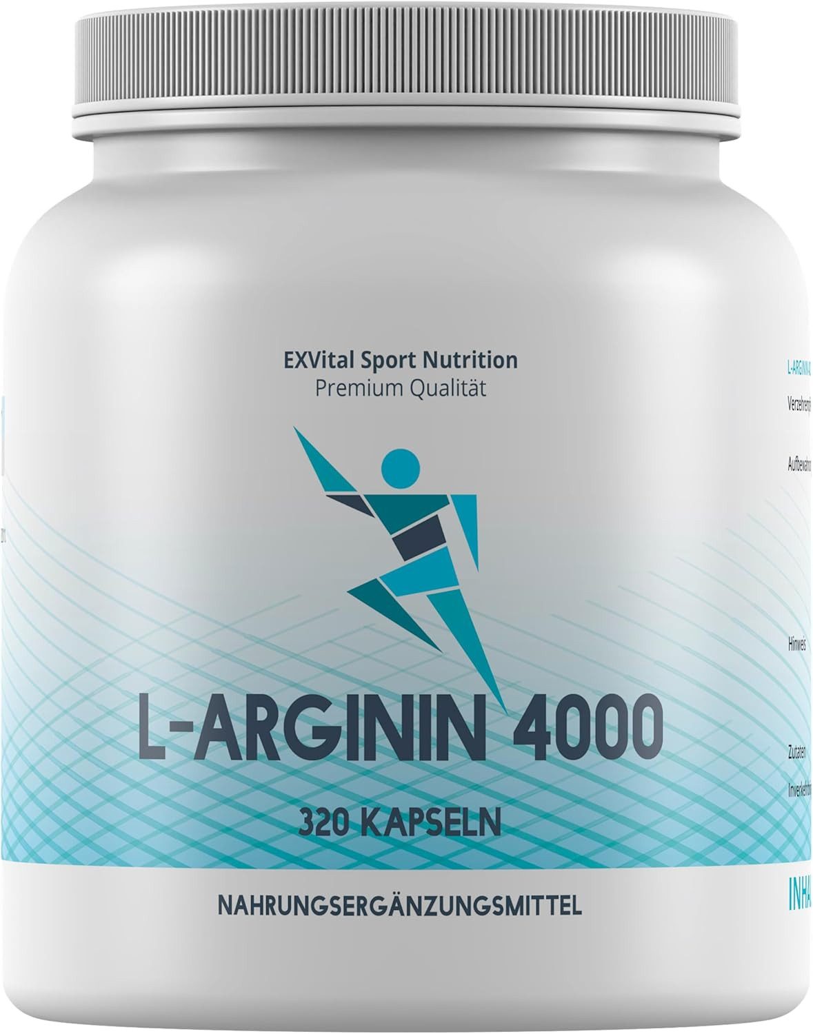 L-Arginin 4000 hochdosiert, semi-essentielle Aminosäuren, hochdosiert Kapseln