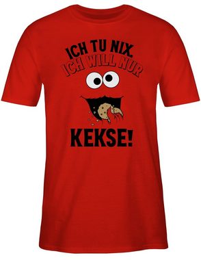 Shirtracer T-Shirt Ich tu nix Ich will nur Kekse - Keksmonster Karneval & Fasching
