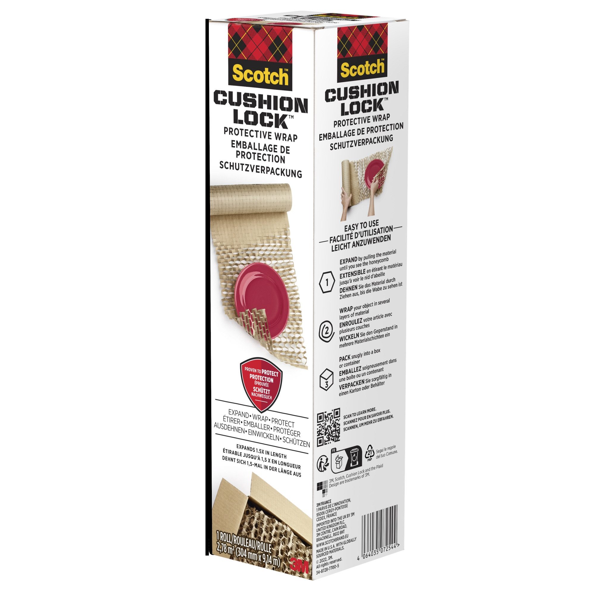 3M Versandkarton ScotchT Schutzverpackung Cushion LockT PCW-1230-EU 304cmx914m