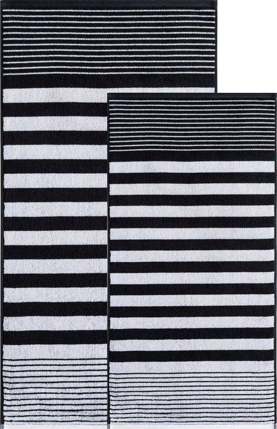 Egeria Handtuch Set Timo, Jacquard-Walkfrottee (2-St), günstig online kaufen
