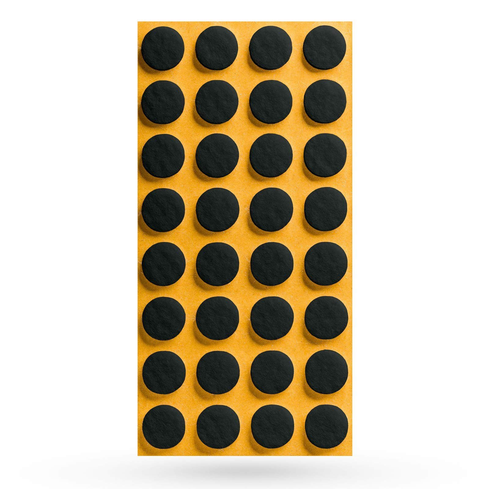 SO-TECH® Möbelfuß Filzgleiter Ø 17 x 3 mm selbstklebend schwarz oder weiß, (32-St)