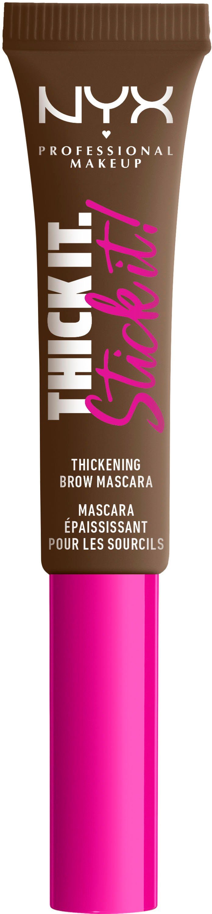 NYX PROFESSIONAL MAKEUP Augenbrauen-Kosmetika THICK IT.STICK IT.BROW MASCARA, mit feiner Verdichtungstechnik