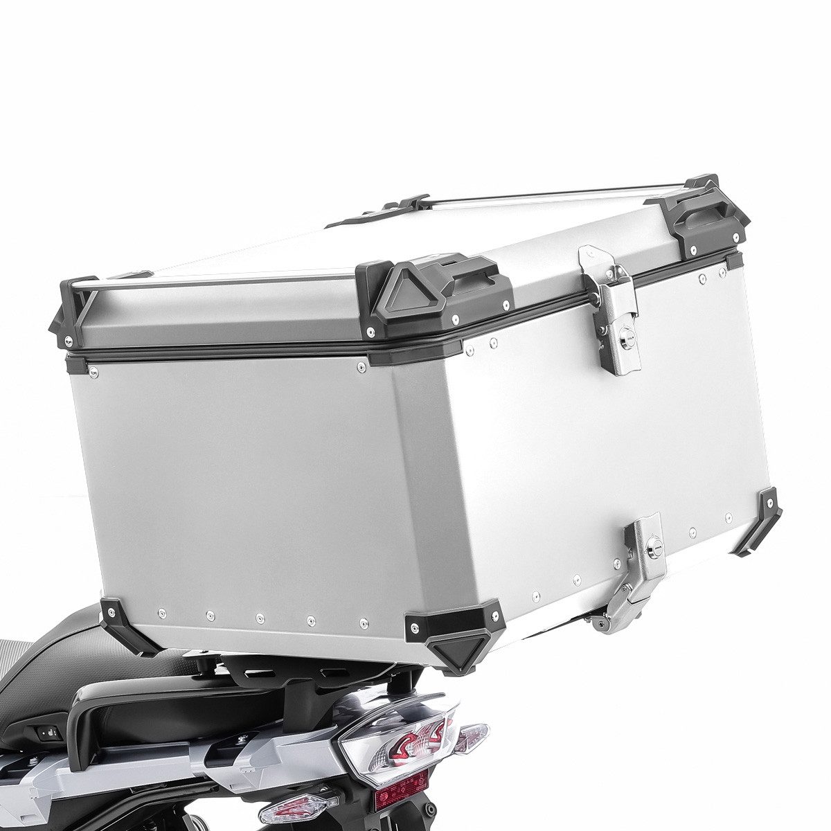 Topcase Motorrad Alu Top Case # XB100 Aluminium 100 Liter silber