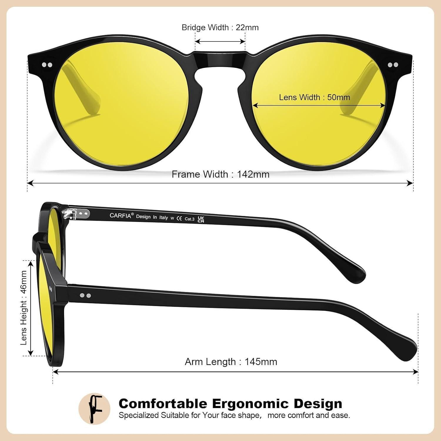 LuxusKollektion Retrosonnenbrille Sonnenbrille Herren polarisiert UV400 Fahren Reisen Schwarze Rahmen – Bild 5 von 5
