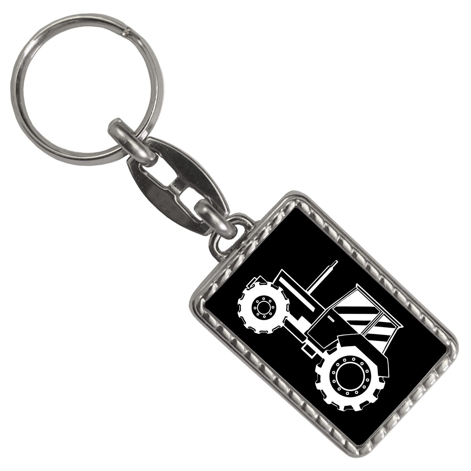 Schlüsselanhänger Traktor Schlüsselanhänger mit Bordüre
