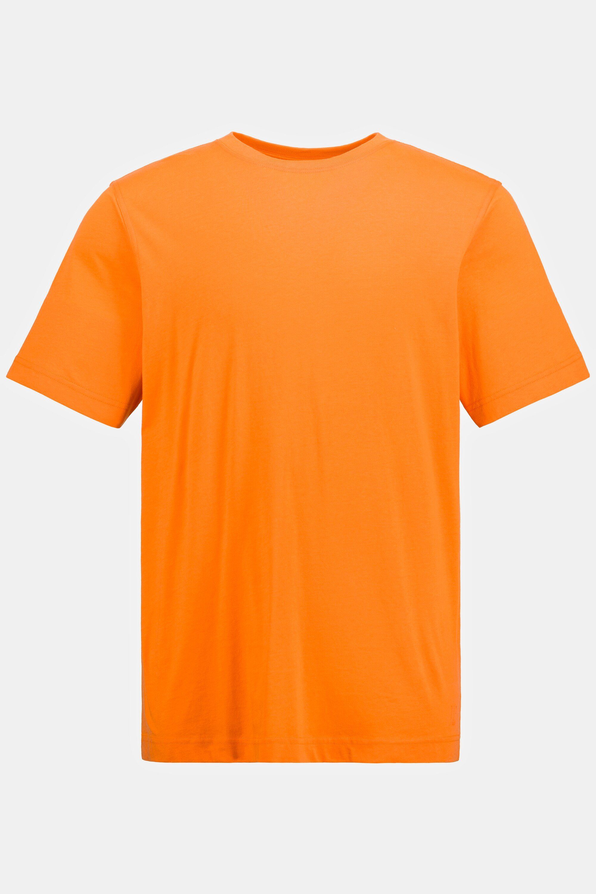 T-Shirt gekämmte hellorange JP1880 T-Shirt Rundhals Baumwolle Basic 8XL bis