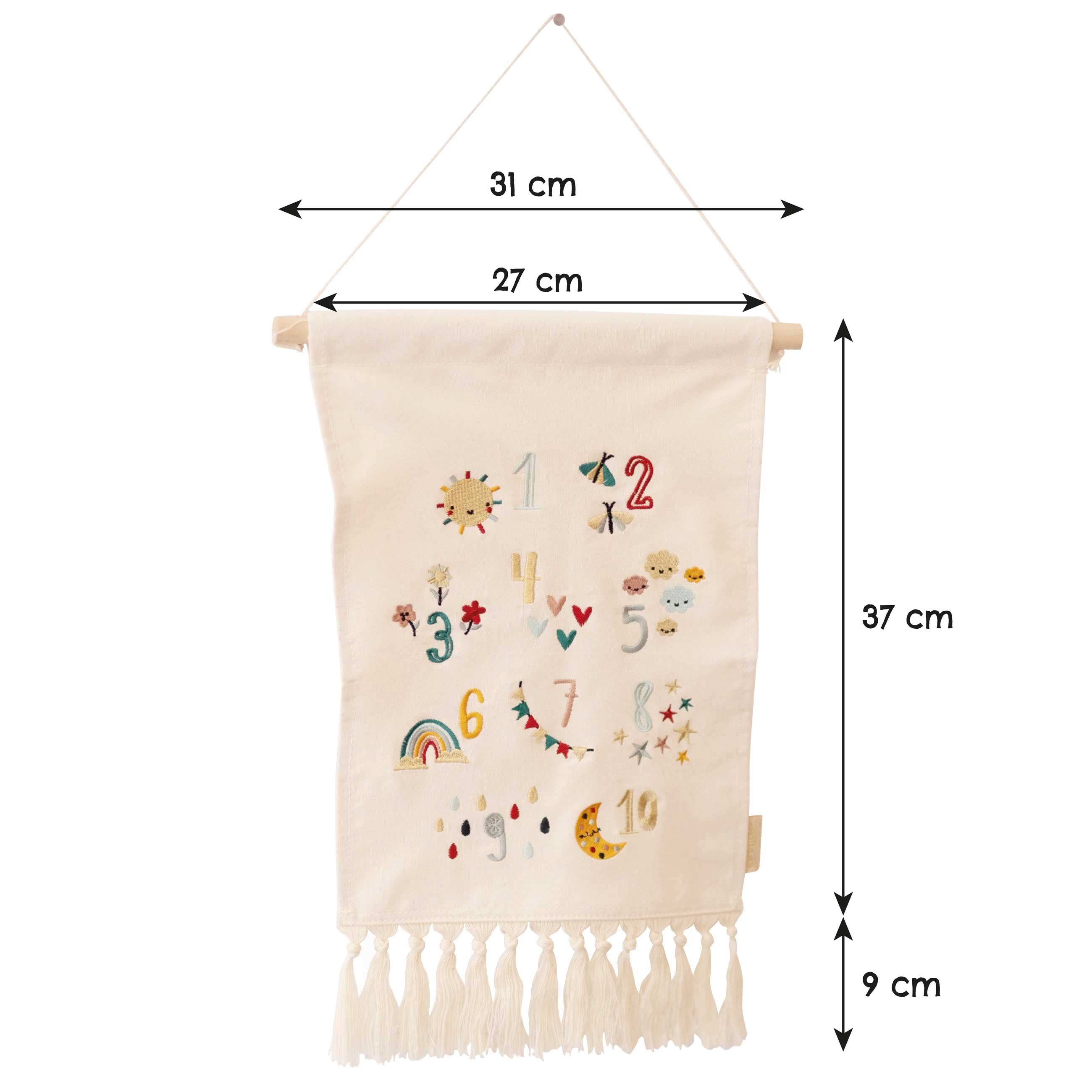 PAPIERDRACHEN Wandteppich Wanddekoration für Kinder aus Stoff - Kinderzimmer - Boho Wandteppich