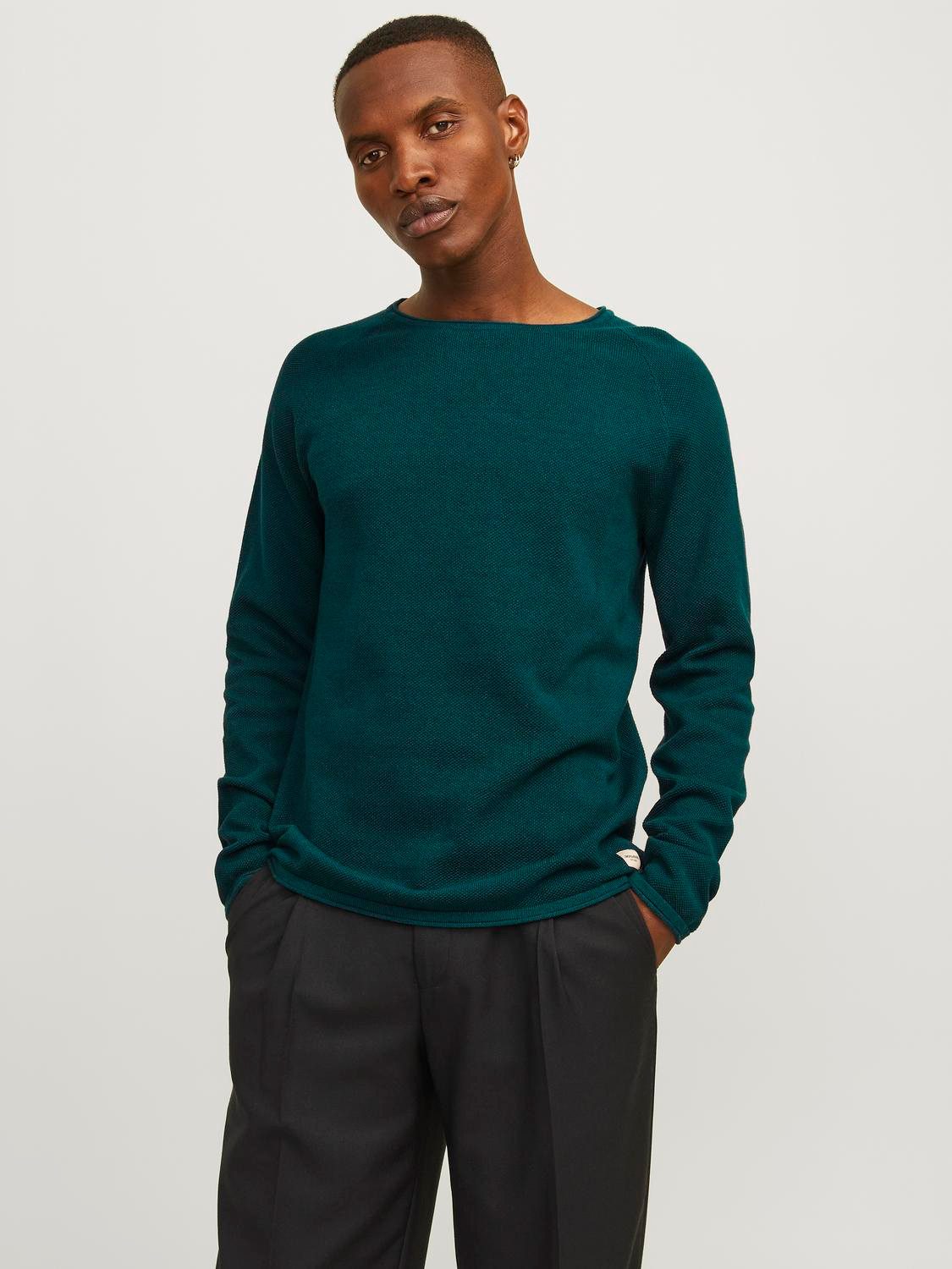 Rundhalspullover JJEHILL KNIT CREW NECK NOOS