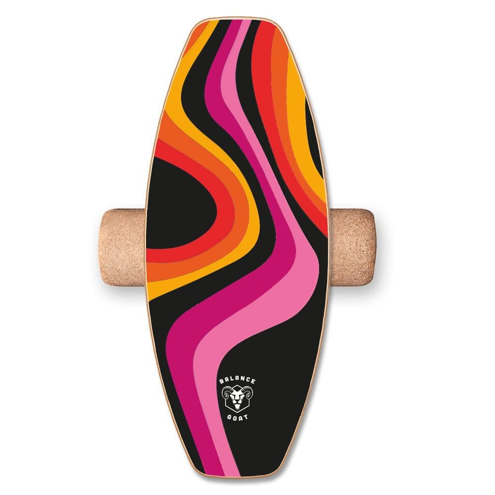 Daffy Boards Balanceboard Allrounder Set mit Korkrolle - Design: Balance Goat Pro Model