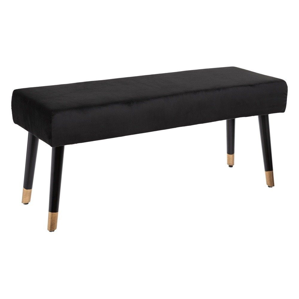 Atmosphera Créateur d'intérieur Sitzhocker ATMOSPHERA – Sitzbank, Velours, Schwarz, 100 x 35 x 45 cm, Schwarz, cm (1 Stk., Sitzhocker), funktional
