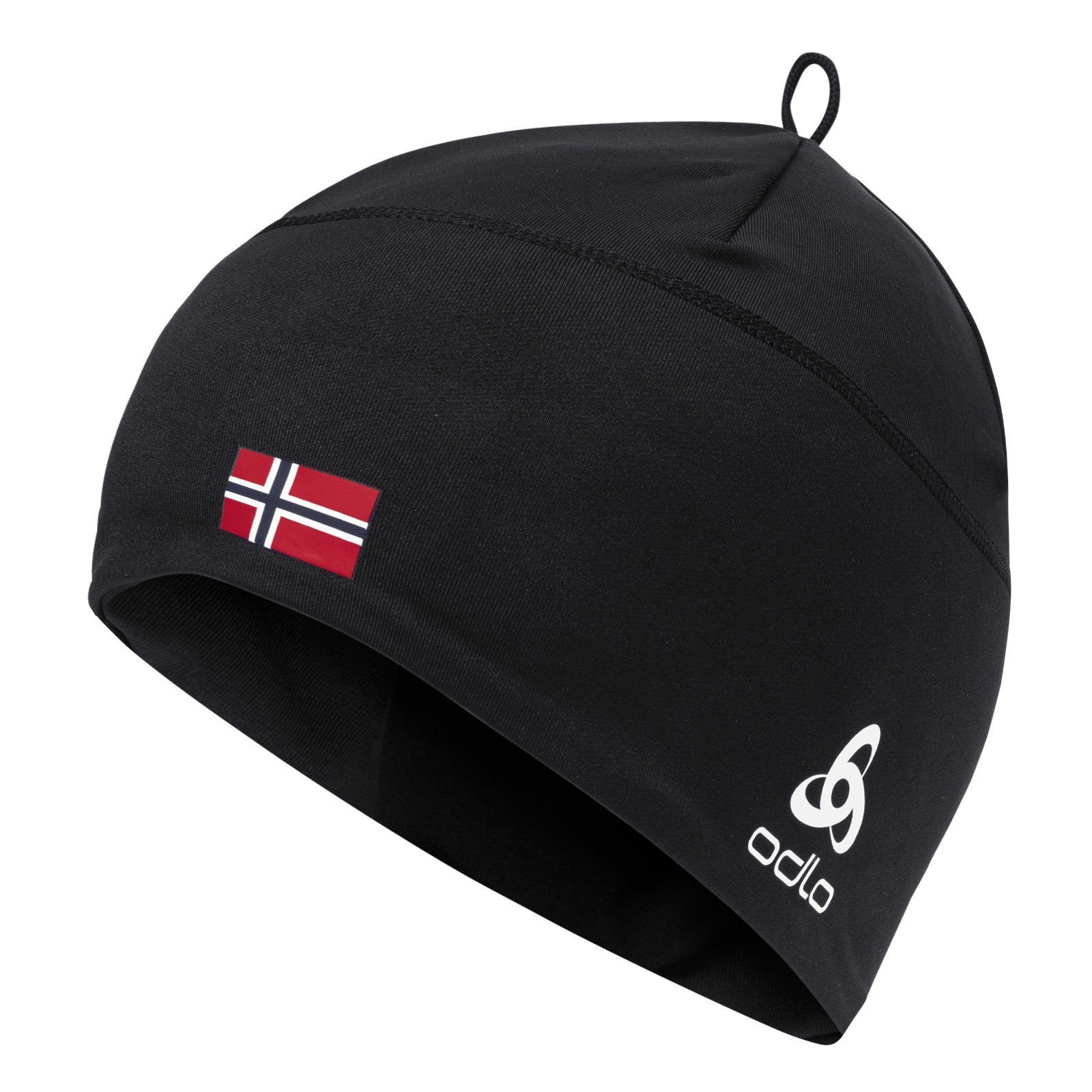 norwegian Eco flag / Flagge Fan black mit Warm Odlo Polyknit Beanie