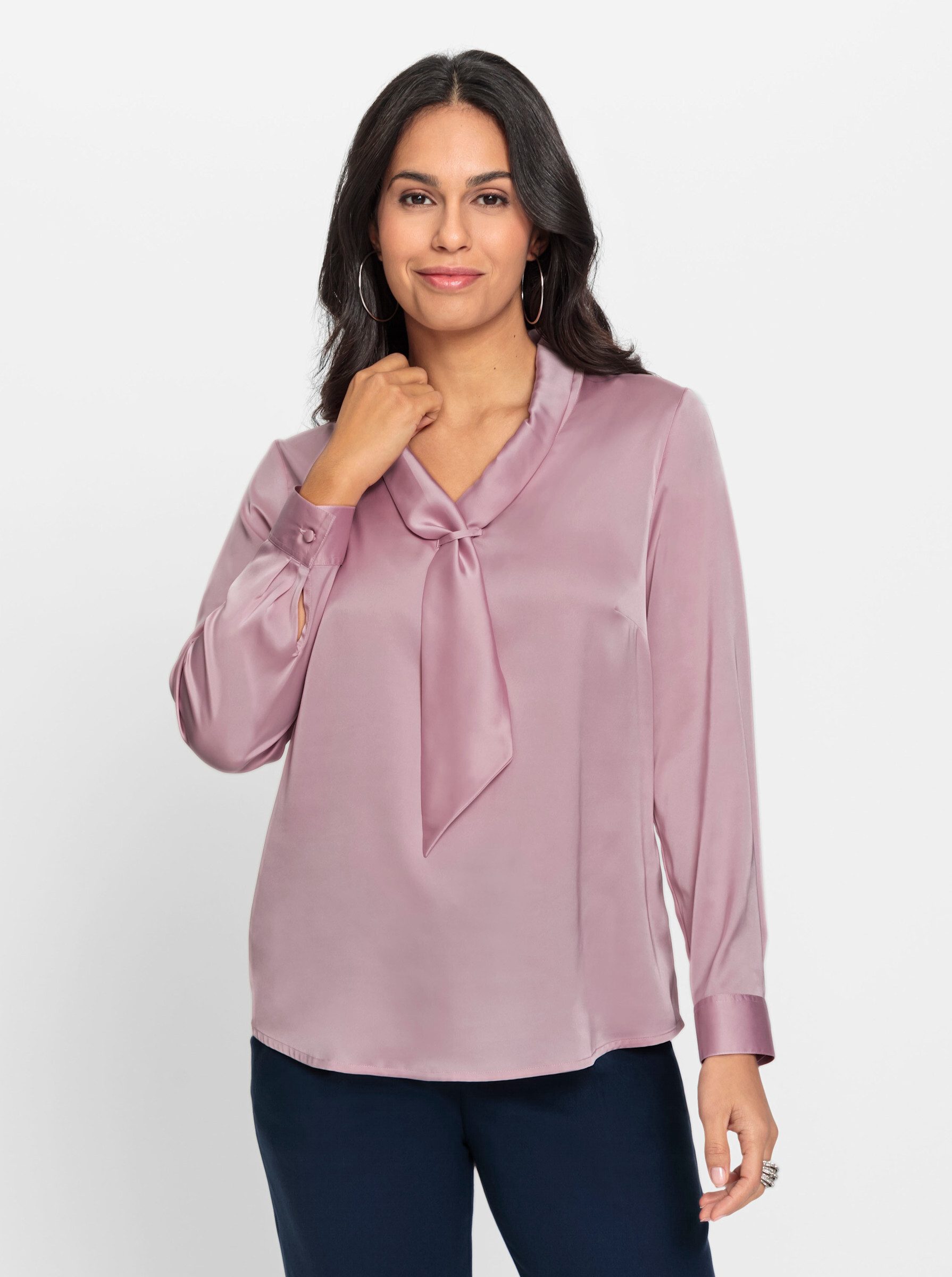 Klassische Bluse Satinbluse