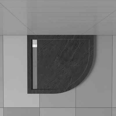 duschspa Duschwanne Dusche rutschfeste Duschtasse Duschwanne mit Ablaufabdeckung, Kunststein mit Acrylbeschichtung, Set, 80x80cm, 90x90cm