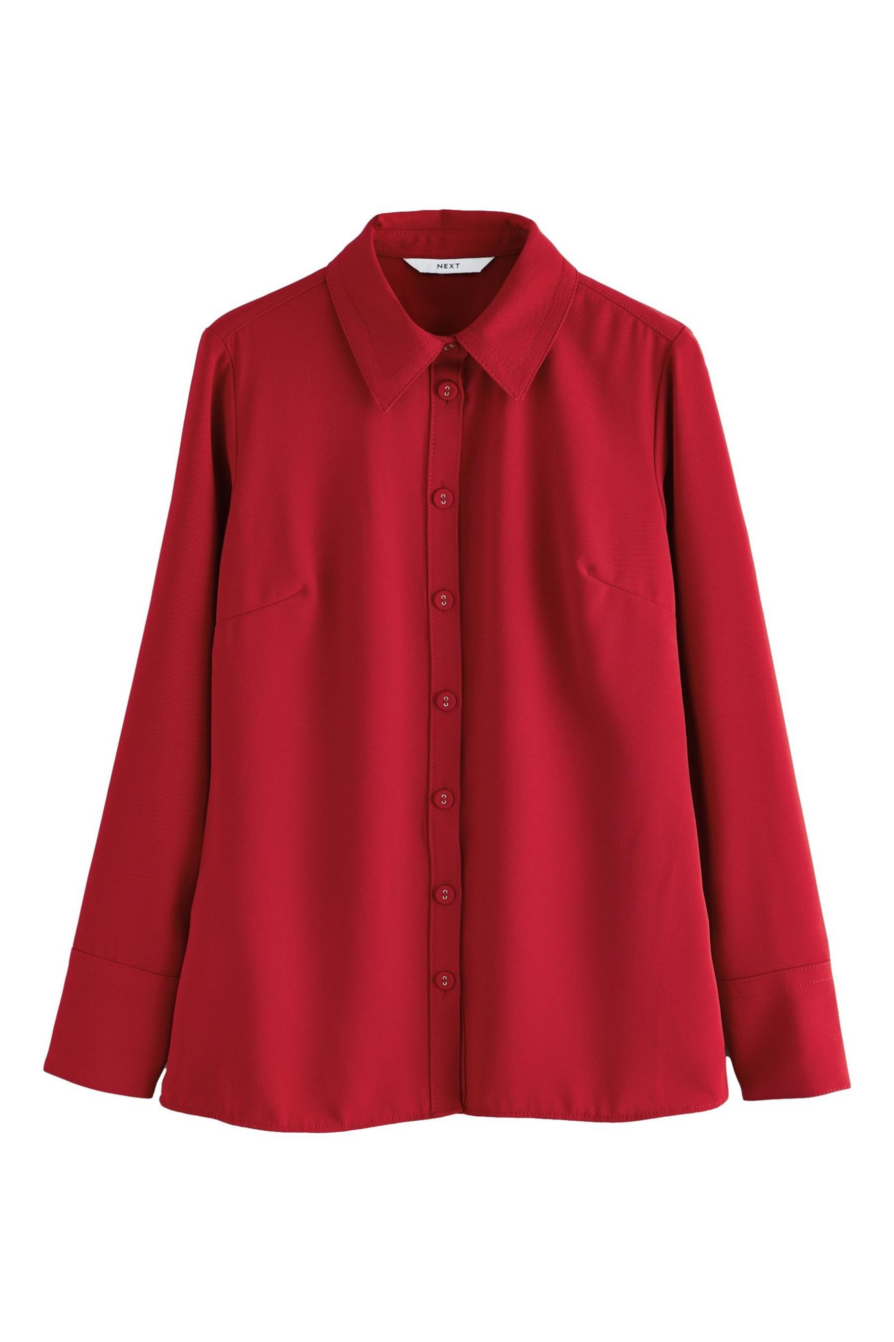 Next Langarmhemd Langärmeliges Button-down-Hemd aus Crêpe günstig online kaufen
