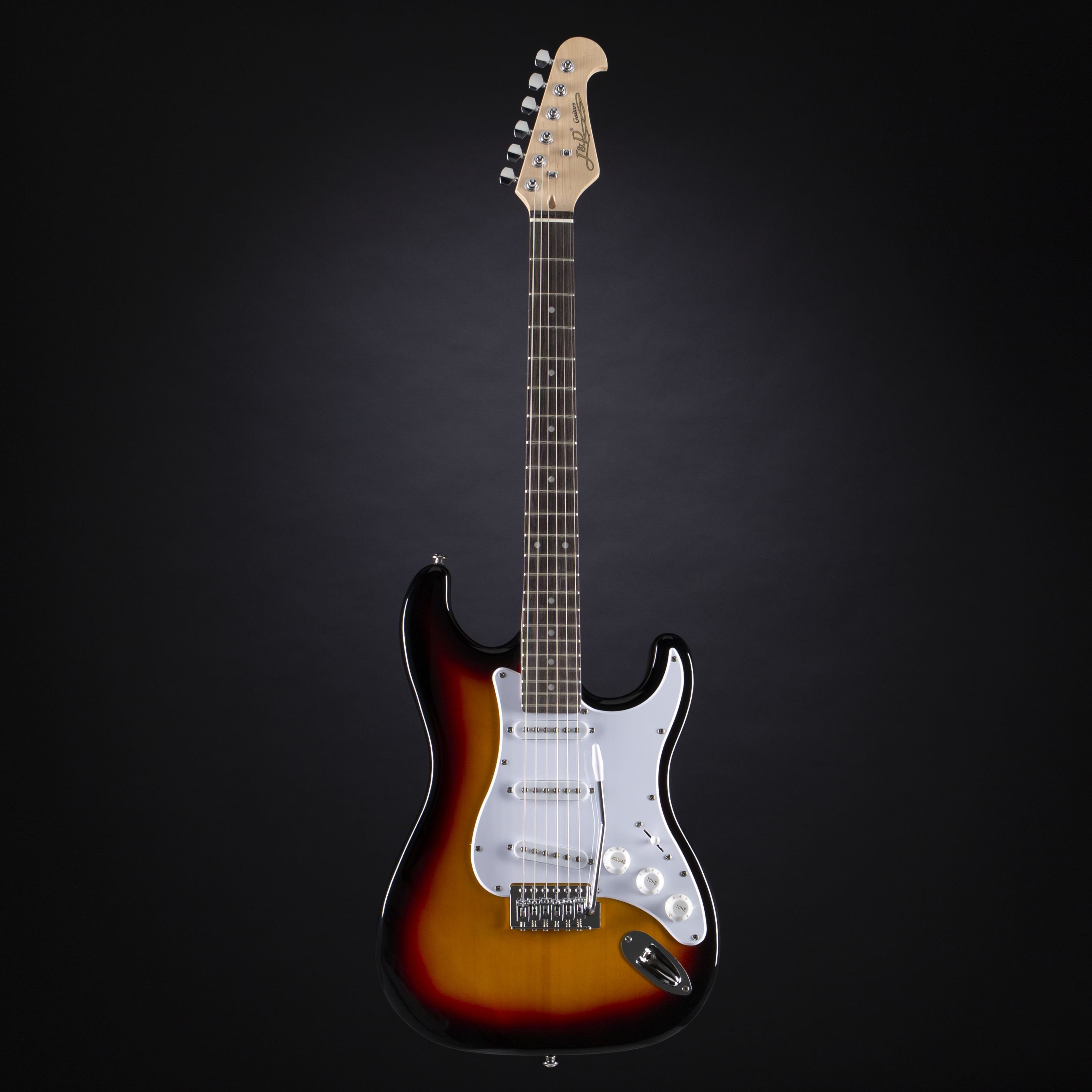 J & D E-Gitarre, ST Rock Guitar Einsteiger Set mit Sunburst ST-Stil E-Gitarre Verstärker Stimmgerät Gigbag Kabel Gurt Plektren Saiten, E-Gitarren, E-Gitarren-Sets, Rock Guitar Set, Einsteiger E-Gitarre, ST-Stil, Sunburst, Verstärker