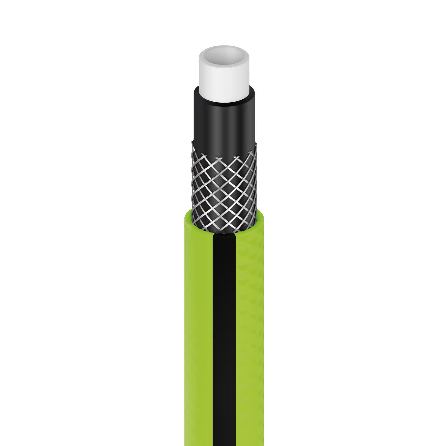 Cellfast Gartenschlauch Quattro-Schlauch 1/2'' 15 m, Aufhänger und Sprinkler, Schlauchhalter + Set mit Cellfast Basic Geradsprinkler 1/2"