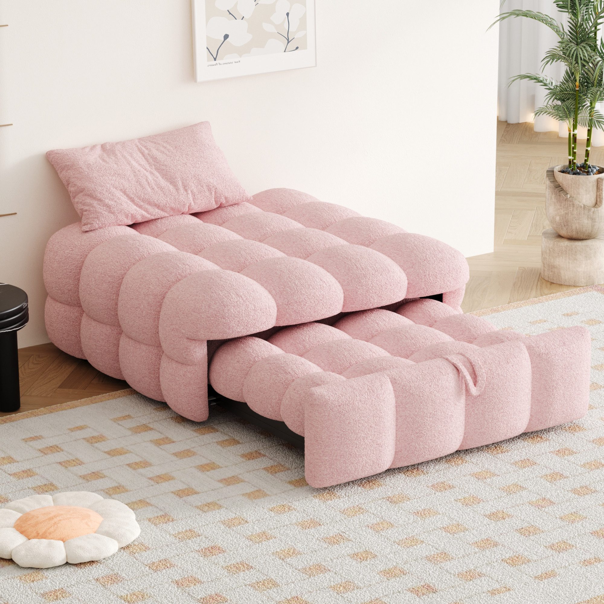 STILVORA Schlafsofa Ausziehbares sofa mit bettfunktion,sofas wohnzimmer,Puf günstig online kaufen
