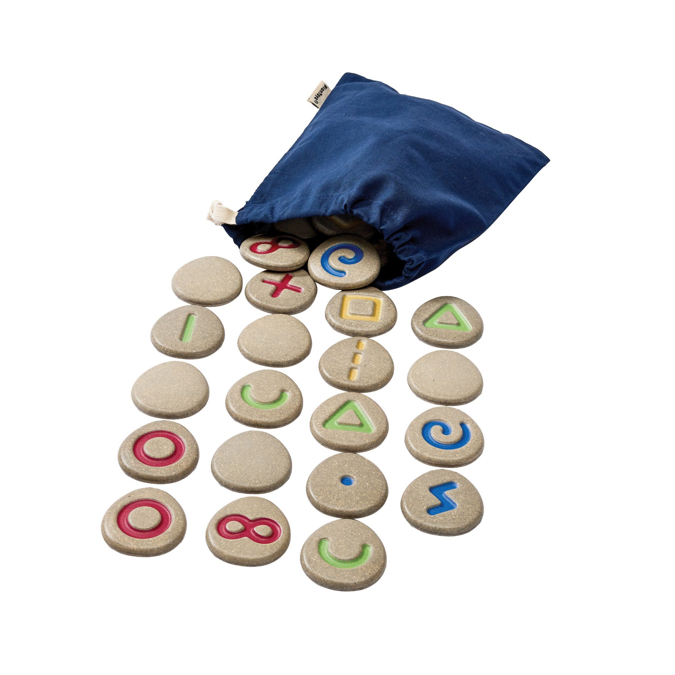 Plantoys Lernspielzeug PlanToys- Tast- und Lern-Entdeckungssteine 18,8x7,5x18,8 cm - 2y+