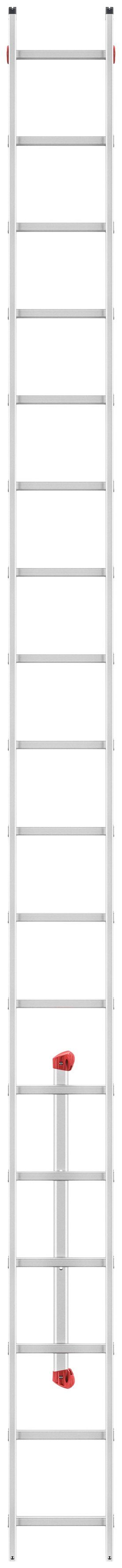 Hailo Anlegeleiter S60 ProfiStep uno, Aluminium-Anlegeleiter 18 Sprossen