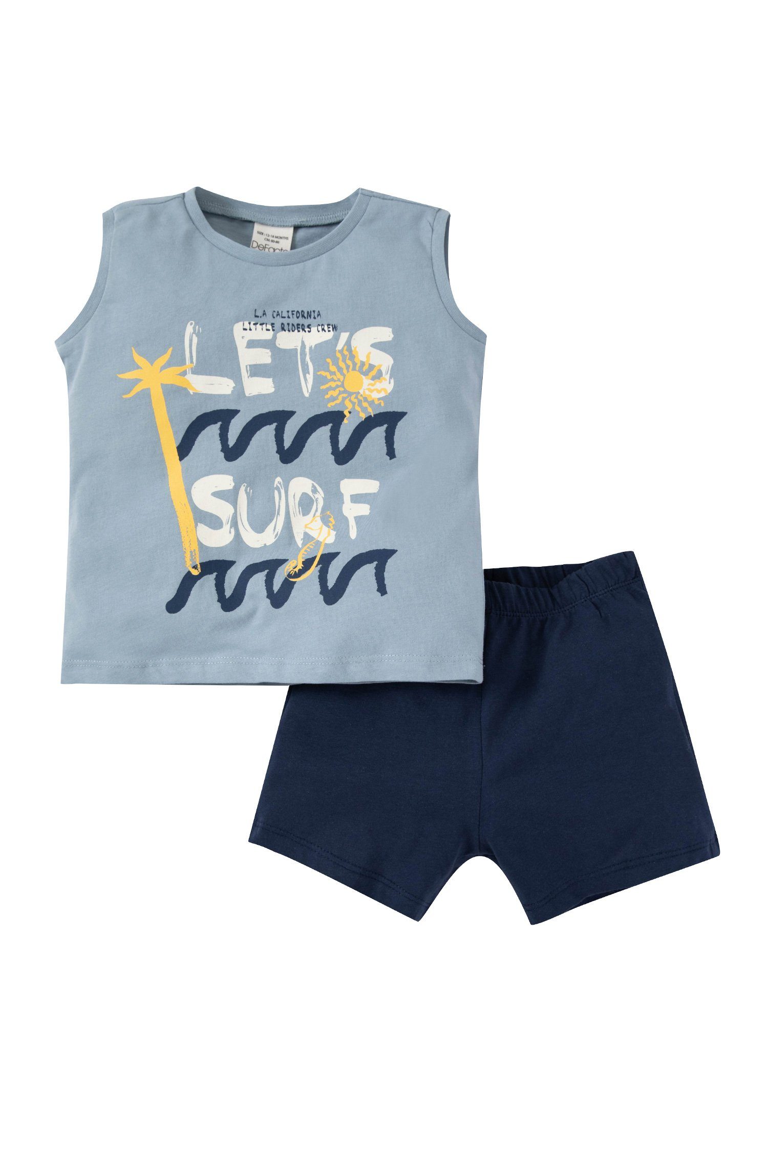 DeFacto Shirt & Shorts BabyBoy Shirt & Shorts REGULAR FIT (Set, 2-tlg)