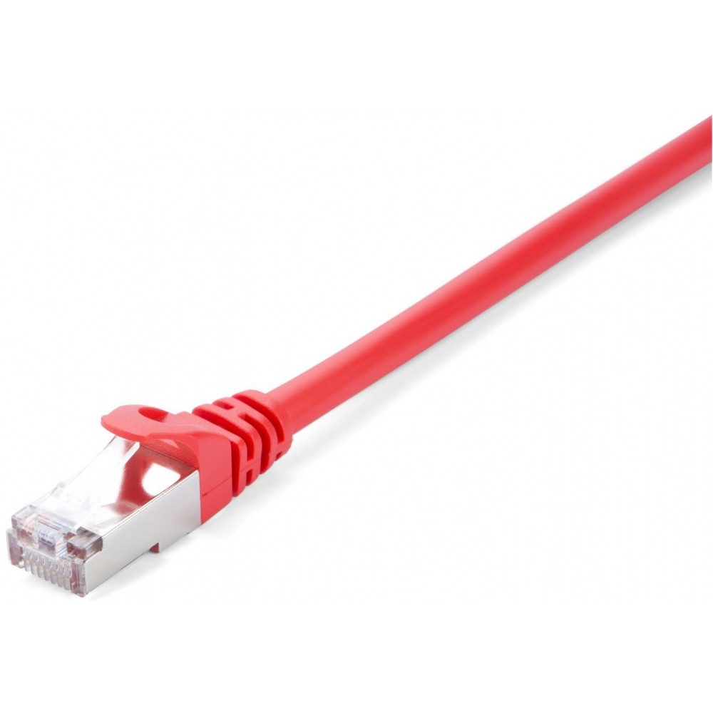 V7 VIDEOSEVEN V7 Cat.6 STP Patchkabel 10m rot Netzwerkkabel Smartphone-Adapter RJ-45 zu Stecker/Stecker, Hochwertige Netzwerkverbindung